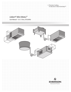Liebert Mini-Mate2 User Manual - 1 &amp; 1.5 Tons, 50 &amp; 60Hz