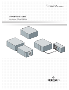 Liebert Mini-Mate2 User Manual - 5 Tons, 50 &amp; 60Hz Precision Cooling