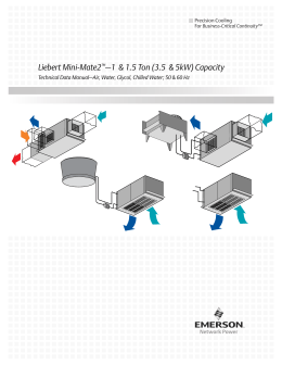 Liebert DataMate User Manual -1.5 - 3 Tons, 50 & 60Hz