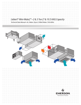 Liebert DataMate User Manual -1.5 - 3 Tons, 50 & 60Hz