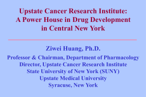 Upstate Cancer Research Institute: A Power House in Drug Development