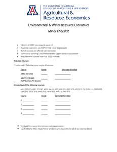 Environmental &amp; Water Resource Economics Minor Checklist