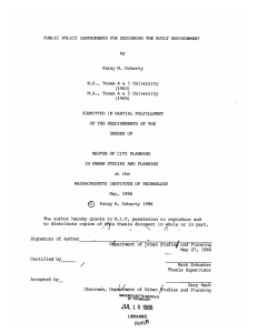 PUBLIC  POLICY INSTRUMENTS FOR DESIGNING THE BUILT ENVIRONMENT A &amp; University