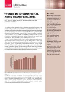 TRENDS IN INTERNATIONAL ARMS TRANSFERS, 2011 SIPRI Fact Sheet March 2012
