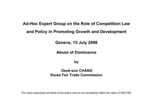 Ad-Hoc Expert Group on the Role of Competition Law