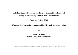 Ad-Hoc Expert Group on the Role of Competition Law and