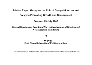 Ad-Hoc Expert Group on the Role of Competition Law and