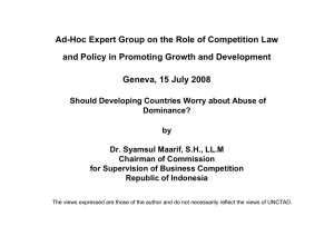 Ad-Hoc Expert Group on the Role of Competition Law