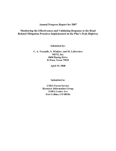 Annual Progress Report for 2007