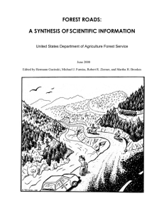 FOREST ROADS: A SYNTHESIS OF SCIENTIFIC INFORMATION
