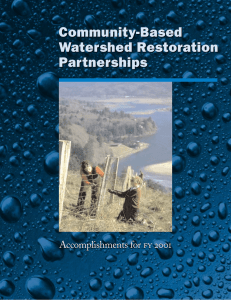 Community-Based Watershed Restoration Partnerships Accomplishments for fy 2001