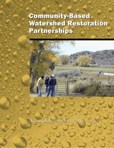Community-Based Watershed Restoration Partnerships Accomplishments for fy 2000 - 2002
