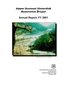 Upper Kootenai Watershed Restoration Project  Annual Report: FY 2001