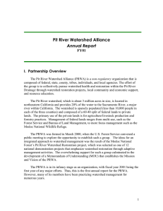 Pit River Watershed Alliance Annual Report FY01