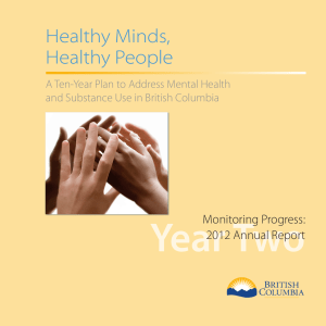 Year Two Healthy Minds, Healthy People Monitoring Progress: