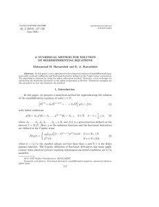 62, 2 (2010), 117–126 June 2010 A NUMERICAL METHOD FOR SOLUTION