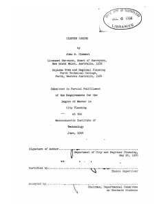 CLUSTER by John R.  Clement Licensed Surveyor, Board of  Surveyors,