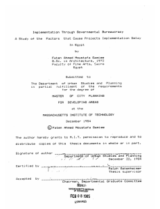 Implementation  Through  Governmental  Bureaucracy Factors A