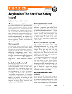 CHOICES W How Is Acrylamide Formed in Food?