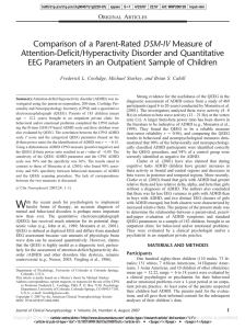 DSM-IV Attention-Deficit/Hyperactivity Disorder and Quantitative