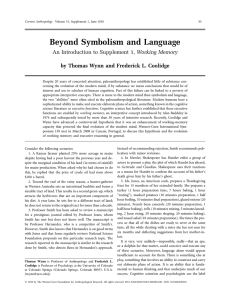 Beyond Symbolism and Language Working Memory