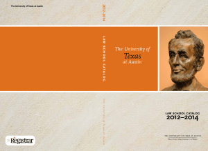 Texas 2012–2014 The University of at Austin