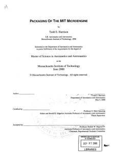 PACKAGING  OF THE  MIT  MICROENGINE S.