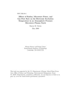 Eﬀects of Radius, Microwave Power, and Temperature in an Atmospheric Pressure