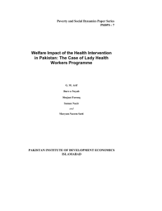 Welfare Impact of the Health Intervention Workers Programme