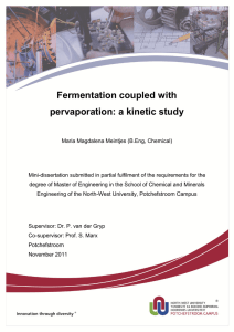 Fermentation coupled with pervaporation: a kinetic study