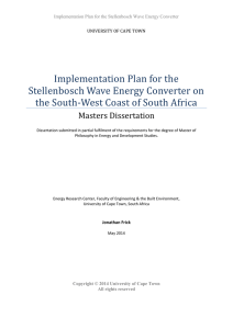 Implementation Plan for the Stellenbosch Wave Energy Converter on