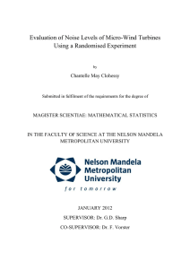 Evaluation of Noise Levels of Micro-Wind Turbines Using a Randomised Experiment