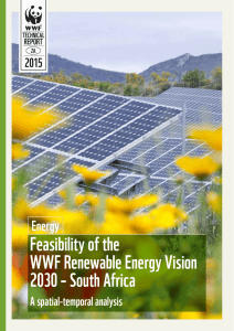 Feasibility of the WWF Renewable Energy Vision 2030 – South Africa Energy