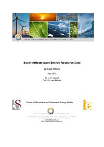 South African Wave Energy Resource Data A Case Study May 2013