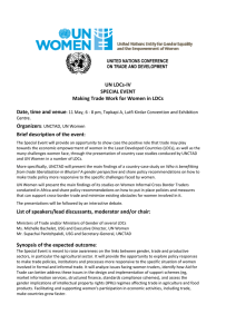 UN LDCs‐IV  SPECIAL EVENT  Making Trade Work for Women in LDCs   