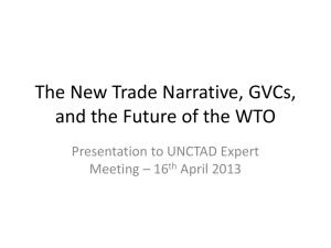 The New Trade Narrative, GVCs, and the Future of the WTO