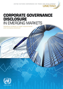 Corporate GovernanCe DisClosure in EmErging markEts statistical analysis of legal requirements