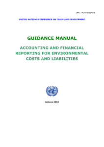 GUIDANCE MANUAL ACCOUNTING AND FINANCIAL REPORTING FOR ENVIRONMENTAL COSTS AND LIABILITIES