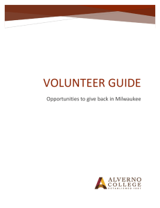 VOLUNTEER GUIDE Opportunities to give back in Milwaukee