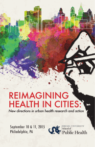 REIMAGINING HEALTH IN CITIES: September 10 &amp; 11, 2015