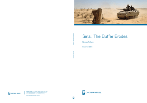 Sinai: The Buffer Erodes Nicolas Pelham September 2012 Sinai: T