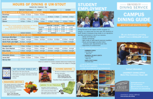 CAMPUS DINING GUIDE DINING SERVICE