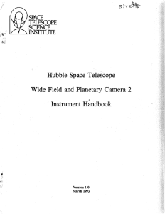 Hubble Space Telescope Wide Field and Planetary  Camera Instrument Handbook Sf}\CE