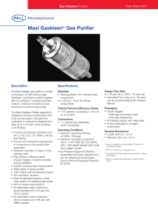 Maxi Gaskleen Gas Purifier ® Gas Filtration
