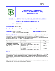 FOREST SERVICE HANDBOOK NATIONAL HEADQUARTERS (WO) WASHINGTON, DC