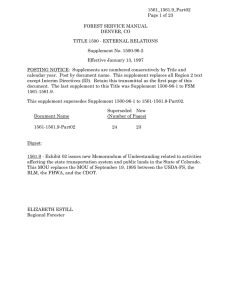 1561_1561.9_Part02 Page 1 of 23 FOREST SERVICE MANUAL DENVER, CO