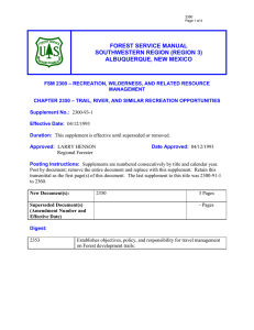 FOREST SERVICE MANUAL SOUTHWESTERN REGION (REGION 3) ALBUQUERQUE, NEW MEXICO