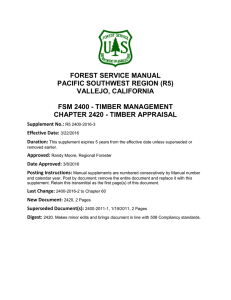 FOREST SERVICE MANUAL PACIFIC SOUTHWEST REGION (R5) VALLEJO, CALIFORNIA