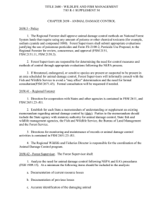 TITLE 2600 - WILDLIFE AND FISH MANAGEMENT 7/83 R-1 SUPPLEMENT 54