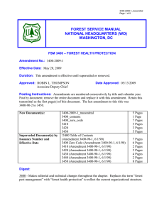FOREST SERVICE MANUAL NATIONAL HEADQUARTERS (WO) WASHINGTON, DC